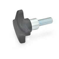 GN 6335.4 Hand Knob Plastic Protruding Steel Bushing